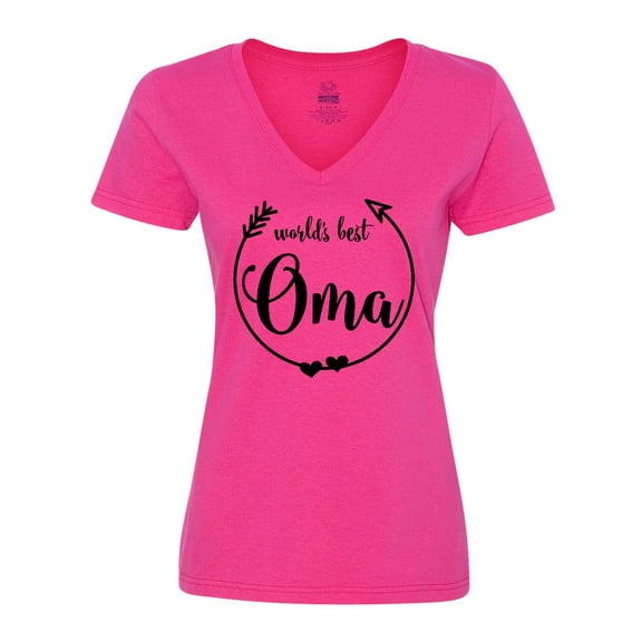 Inktastic World's Best Oma Women's V-Neck T-Shirt