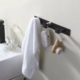 thumbnail image 2 of Perchero de pared para baño con 3 ganchos, perchero de pared, gancho para ropa de baño, acero inoxidable SUS304, negro mate, 2 of 5