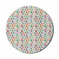 thumbnail image 1 of Flower Mouse Pad for Computers, Hippie Style Floral Pattern with Multiple Petals Irregularly Placed on Background, Round Non-Slip Thick Rubber Modern Mousepad, 8" Round, Multicolor, by Ambesonne, 1 of 2