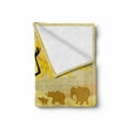thumbnail image 2 of African Soft Flannel Fleece Throw Blanket, Vintage Landscape Local Woman Elephants Sun Hand Writing, Cozy Plush for Indoor and Outdoor Use, 50" x 70", Multicolor, by Ambesonne, 2 of 6