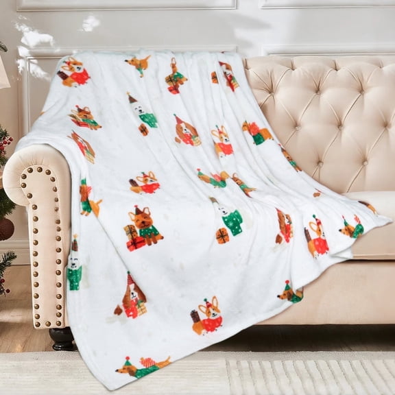 HITIME Cozy Blanket Printed Blanket Throw Christmas Blanket - 300 GSM Fleece Blanket Throw Size Blanket for Home Decoration, Ultra Soft Blanket Microfiber Throw Blanket (Throw - 50" x 60")