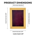 thumbnail image 4 of 11x14 Shadow Box Frame Natural Wood | With a 3/4" Usable Display Depth | Includes a Dark Berry Real, 4 of 6