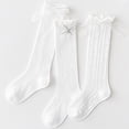 thumbnail image 4 of Karoyedx Toddler Girls Socks Knee High Socks for Girls Seamless Knee Socks Cable Knit Uniform Socks Cotton Long Socks Kids Dress Socks Pink Size,6-8 Years, 4 of 7