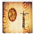 thumbnail image 3 of Ambesonne Vintage Shower Curtain, Brown Tribe Art, 69"Wx84"L, Brown Tan, 3 of 5