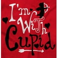 thumbnail image 2 of Im With Cupid Valentines Day Cute Hoodie Sweatshirt Women Brisco Brands M, 2 of 6