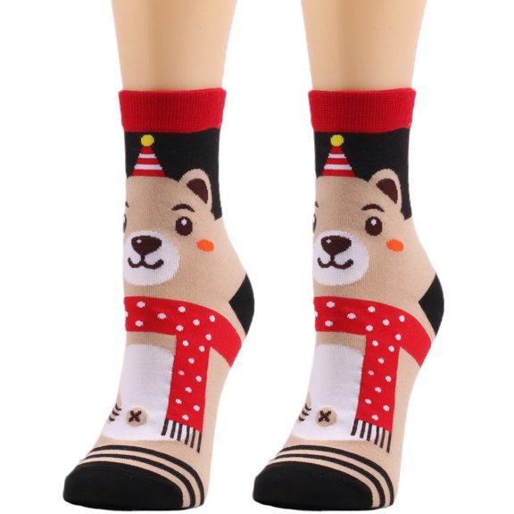 Teacher Appreciation Gifts AXXD Hiking Socks Women,Cute Christmas Vintage Printing Thicker Long Sock Comfortable Socks