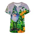 thumbnail image 2 of Puntoco Camisa Mujer Manga Corta Cuello Pico San Patricio Estampado Con Protector Bolsillo Liquidación Puntoco Puntoco-5163, 2 of 7