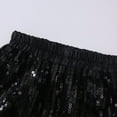 thumbnail image 6 of LNWUY Sequin Fringe Skirt Sparkly Tassel Sequin Party Skirts Belly Dance Hip Scarf Skirt for Women Girls Black 130, 6 of 9