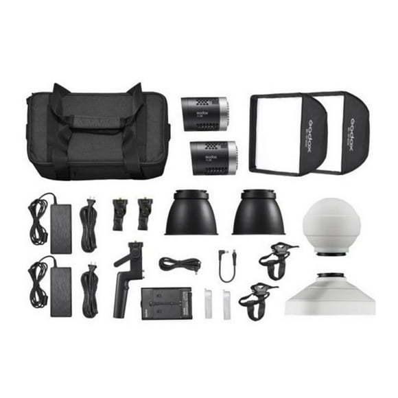Cámara de luz continua Godox ML30 LED para vídeo, kit de 2 unidades, inalámbrica