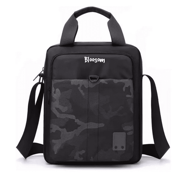 Bolso Bloosom Mensajero Bandolera Hombre Gran Capacidad,1 Billetera, Negro