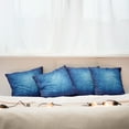 thumbnail image 7 of Ambesonne Blue Throw Pillow Cover 4 Pack, Grunge Monochrome Centered, 24", Royal Blue Cobalt Blue, 7 of 7