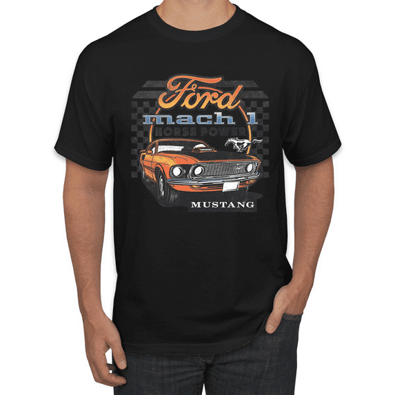 Ford Mustang Mach 1 Horse Power Classic Racing Cars and Trucks Graphic T-Shirt