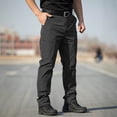 thumbnail image 2 of Qgtaibl Men's Black Cargo Pants Water Resistant Athletic Hiking Work Pants Solid Color Outdoor Tactical Pant with Pockets S, 2 of 8