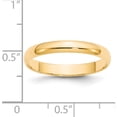 thumbnail image 3 of 14K Yellow Gold 14Ky 3mm Ltw Half Round Band Size 10.5 Made In United States hrl030-10.5, 3 of 5