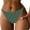 Mint Green, variant on HOWPAY Bikini Bottoms Women Moderate Coverage High Cut Basic Swim Briefs Mid Waisted Tummy Control Solid Color Beach Pool Bathing Suit Bottoms Black L