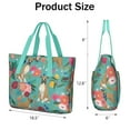 thumbnail image 3 of Tote Bag for Women - BoxerDog and Floral Shoulder Bag - Large Utility Work Duffle Bag with Zipper Handbag for Travel, Work, Sprots, 3 of 5