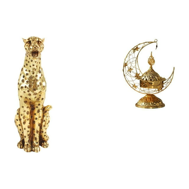 Escultura de dorado, centro de mesa decorativo, candelabro antiguo, adorno para oficina, sala de estar, decoración del hogar