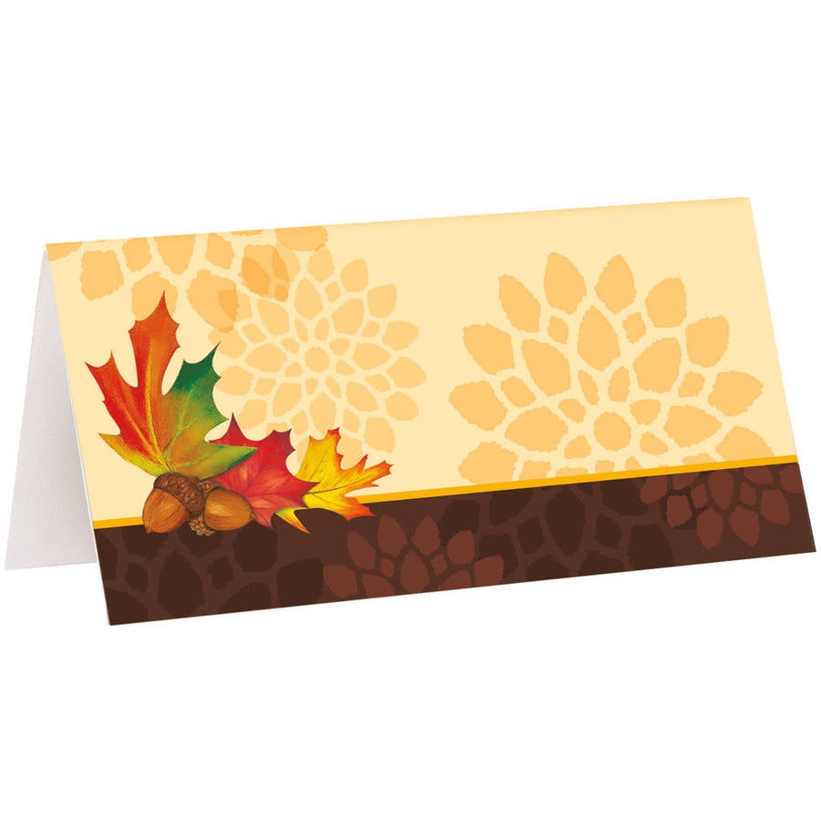 fall leaves place cards 16ct fall place cards
