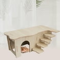 thumbnail image 4 of Cheer.US Natural Wood Multi-Room Hamster Hideout for Small Animal, Gerbils Chamber Hut with Ladder Habitats Decor for Dwarf Syrian Hamsters Mice and Other Small Pets, 4 of 7