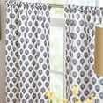thumbnail image 4 of Curtainworks Kiara 3 Piece Valance and Tier Set Navy, Rod Pocket, Light Filtering, Indoor, 58" x 14" Adult, 4 of 5
