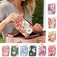 thumbnail image 2 of Hearth & Gear Vertical Zipper Card Holder Keychain Slim Bifold Wallet With Secure Pocket And Metal Hook For Easy Carry, 2 of 4