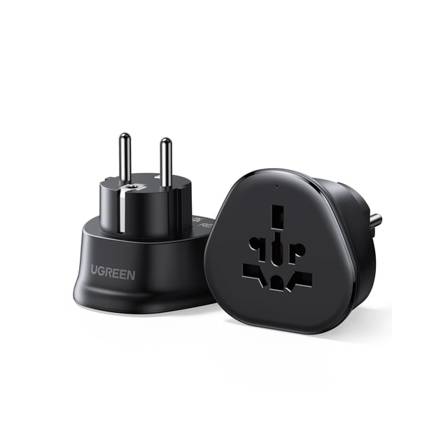 Adaptador de viaje UGREEN, enchufe europeo tipo F, más de 200 países