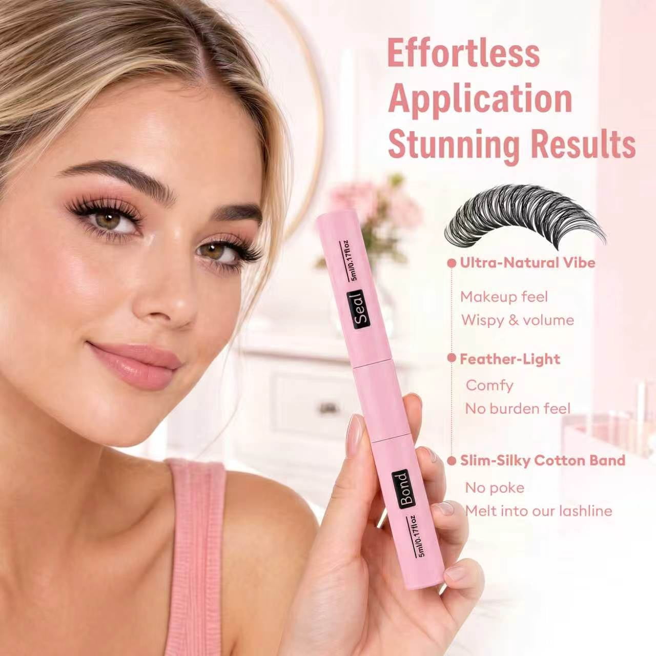 Lash Clusters Kit, 640pcs Individual Eyelash Extension Kit 30D/40D/50D/60D, 9-16mm Mixed Lengths, DIY False Eyelashes
