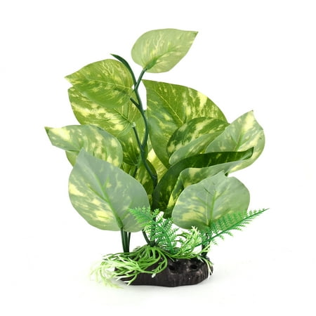 Unique Bargains Underwater Plastic Artificial Live Large Leaves
