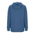 thumbnail image 5 of LEBONYARD Womens Tops,Women's Solid Color Casual Long Sleeve Pocket Loose Oversized Hoodies Pullover Sweatshirt Blue S, 5 of 6