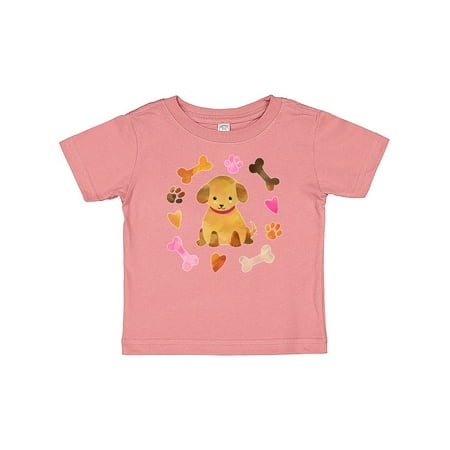 

Inktastic Cute Puppy Valentine with Hearts and Bones Gift Baby Boy or Baby Girl T-Shirt