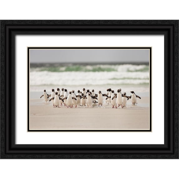 Gil Raga, Joan 18x13 Black Ornate Wood Framed with Double Matting Museum Art Print Titled - Desembarco