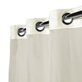 thumbnail image 5 of Hookless Waffle Shower Curtain, 3-in-1 Shower Curtain with Sheer Top Window, Flex-on Rings & Fabric Liner, 71 In Wide x 74 In Long, Cream, 5 of 7