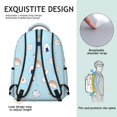 thumbnail image 5 of Japanese Food Students Backpack Sushi Roll Rice Fish Avocado School Bag with Sushi Party Cartoon Design, Comfortable and Adjustable Strap for Students, 5 of 5