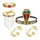 thumbnail image 4 of 5x Accesorios de Disfraz Egipcio para Mujer Vestir Exquisita Pulsera de Serpiente Disfraz con Cuentas de Serpiente para Vacaciones de Cosplay, 4 of 9