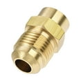 thumbnail image 4 of Uxcell 3/8 SAE Flare Male  to 1/8NPT Female Tubing Adaptor Brass Pipe Fitting, 4 of 5