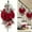 Red, variant on Christmas Swags & Garlands with Lights Cordless Stairway Prelit Stair Swag Christmas Lighted Garland Ornament Outdoor Door Hanging