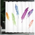 thumbnail image 4 of Ambesonne Feathers Shower Curtain, Watercolors, 69"Wx70"L, Multicolor, 4 of 5