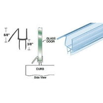 CRL Co-Extruded Clear Bottom Wipe with Drip Rail for 1/4" Glass - 31 in long
