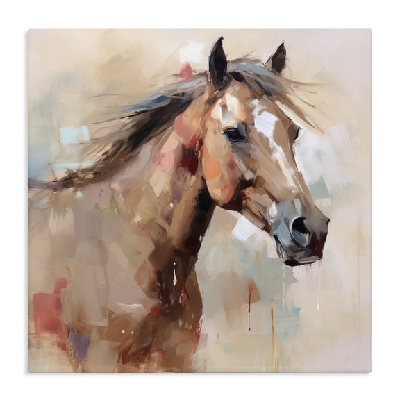 Stupell Industries Contemporary Modern Horse Canvas Art, 17 x 17, by Irena Orlov