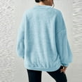 thumbnail image 7 of Timegard Winter Tops for Women Fuzzy Fleece Sweatshirts Long Sleeve Warm Comfy Drop Shoulder Pullover, 7 of 7