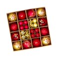 thumbnail image 3 of 44 Pieces Christmas Balls Ornaments Christmas Tree Decoration Baubles Assortment Gold Red, 3 of 8