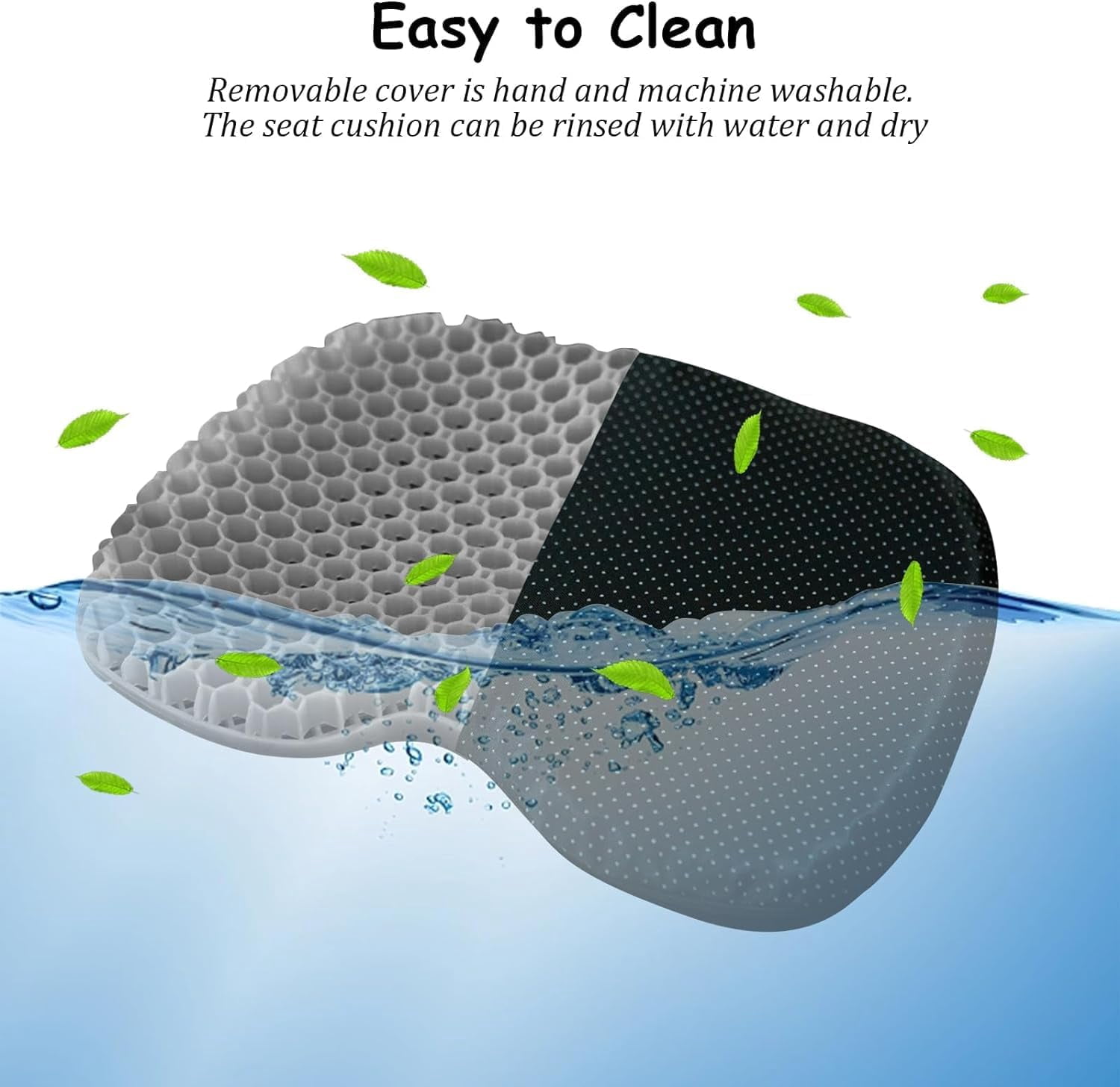 Anti-Slip Kayak Seat Cushion - Waterproof Thicken Gel Boat Kayak Canoe Rowing Stadium Pad for Sit in Kayak Chair Kayak Accessories Equipment Gear for Fishing Kayak