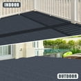 thumbnail image 2 of Domi Outdoor Living Patio Deck Tiles, 12.22 x 12.22 inches Composite Interlocking Carpet Tile, Four Slat Plastic Outdoor Flooring, 9 Pieces One Pack, Dark Gray, 2 of 10