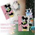 thumbnail image 3 of Welcome Easter Cartoon Mouse Bunny Decorative Garden Flag, Rabbit Ears Eggs Pink Plaid Check Yard Outside Decorations, Farmhouse Outdoor Small Home Decor Double Sided 12 x 18, 3 of 5