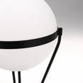 thumbnail image 2 of 1-Light Mid Century Modern Globe Semi Flush Mount Ceiling Light Fixture,Frosted Glass Shade with Black Finish,Living Room Dinning Room, 2 of 7