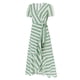 thumbnail image 4 of Vestido Largo Con Vuelo Vestidos casuales de mujer Vestido de columpio grande delgado con estampado de rayas elegantes (Verde M) Ygjytge para Mujer Verde T L, 4 of 8