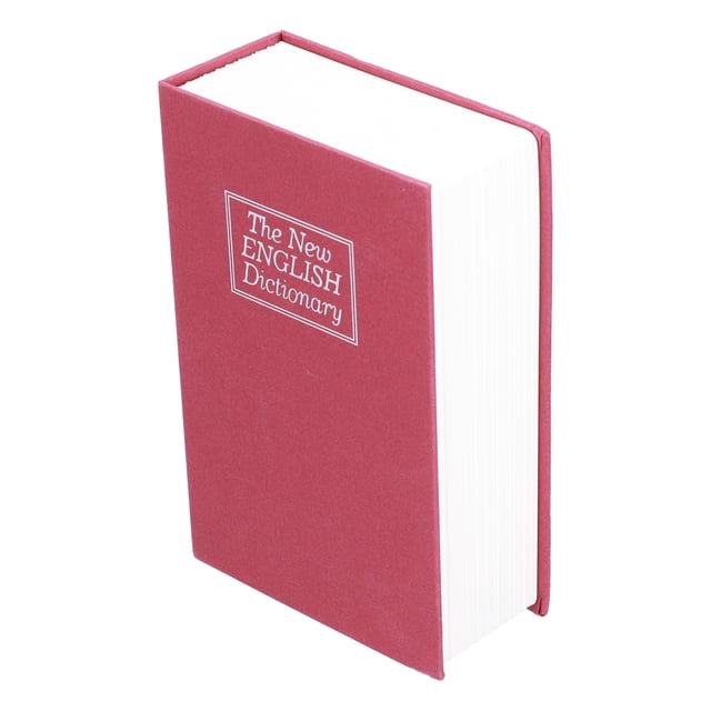 Money Box, Large Capacity Durable Simulation Dictionary Box with Key for Home for Money for Office