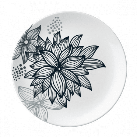 

Flower s Colorful Art Grain Pattern Plate Decorative Porcelain Salver Tableware Dinner Dish