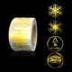 thumbnail image 1 of Etiqueta De Etiqueta, 1 Rollo 500pcs Pegatina De Copo De Nieve Redonda De Oro Transparente Para Decoración De Notas, 1 of 8