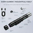 thumbnail image 3 of Pen Light Flashlight, Small, Rechargeable, 600 Lumens, Clip, LED, with Magnetic Base, Alarm, Multi-Color, 3 of 11